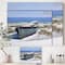 Designart - Blue Boat on Beach - Nautical & Coastal Canvas Artwork